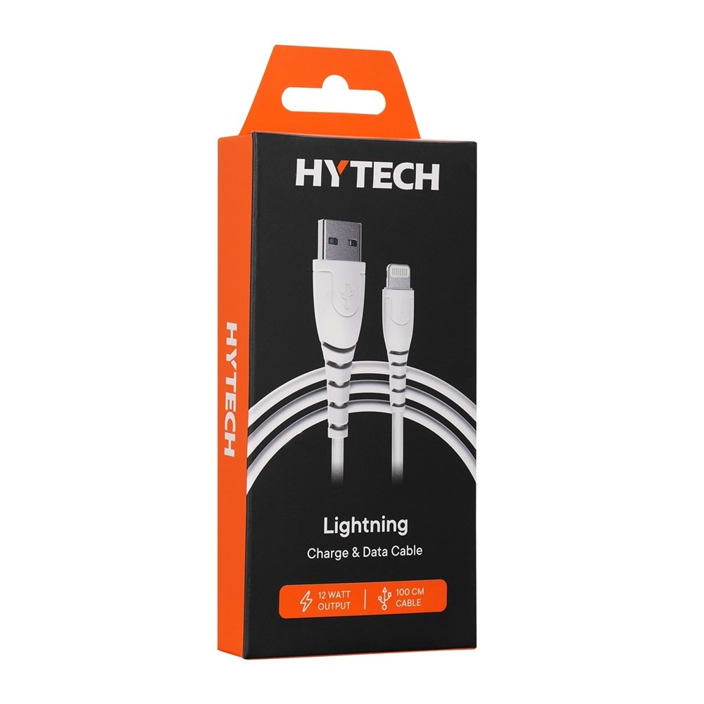 Hytech HY-XTK20 2.4A Lightning 1m Beyaz Hızlı Şarj Kablosu