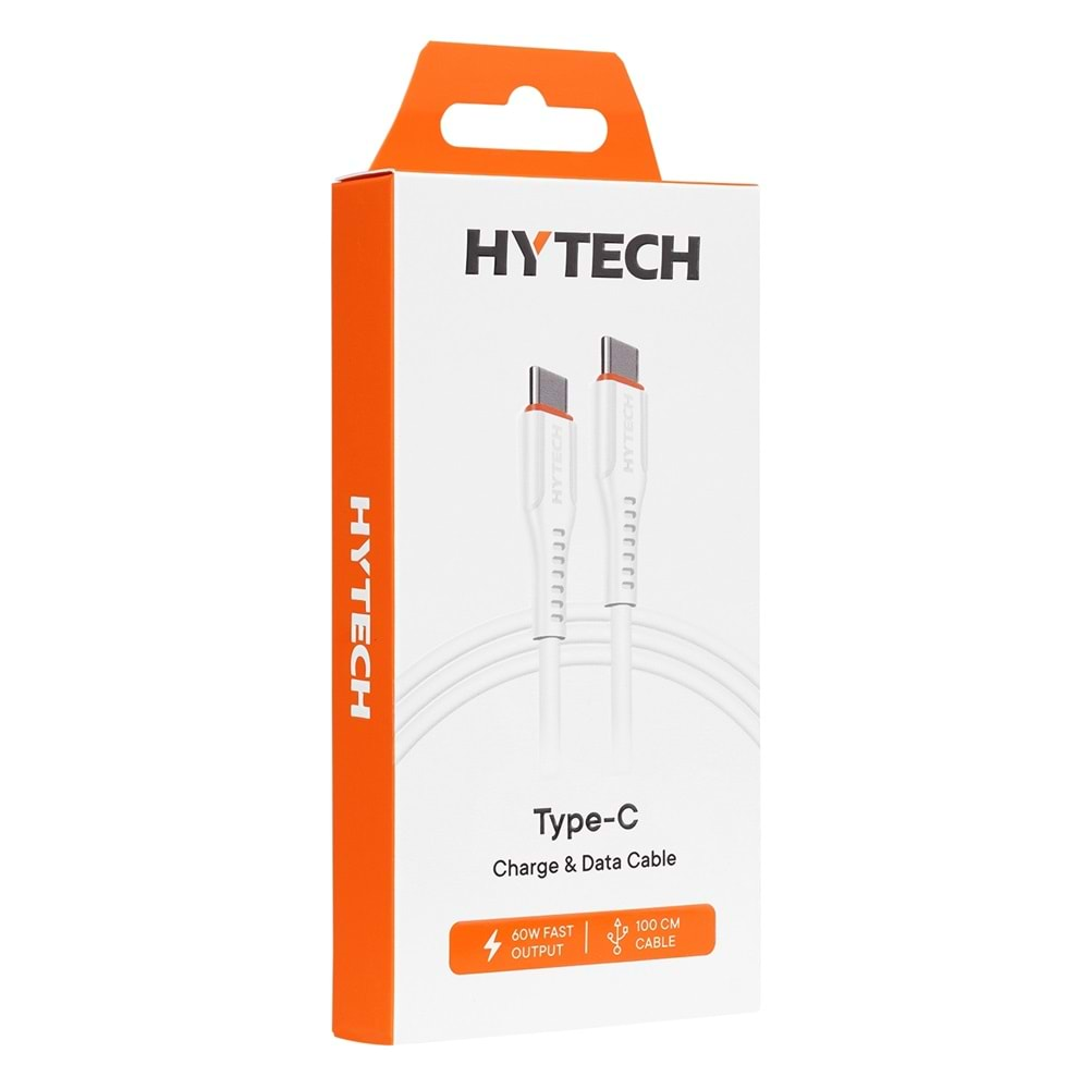 Hytech HY-XTP10 1M 3A Type-C to Type-C Hızlı Data + Sarj Kablosu