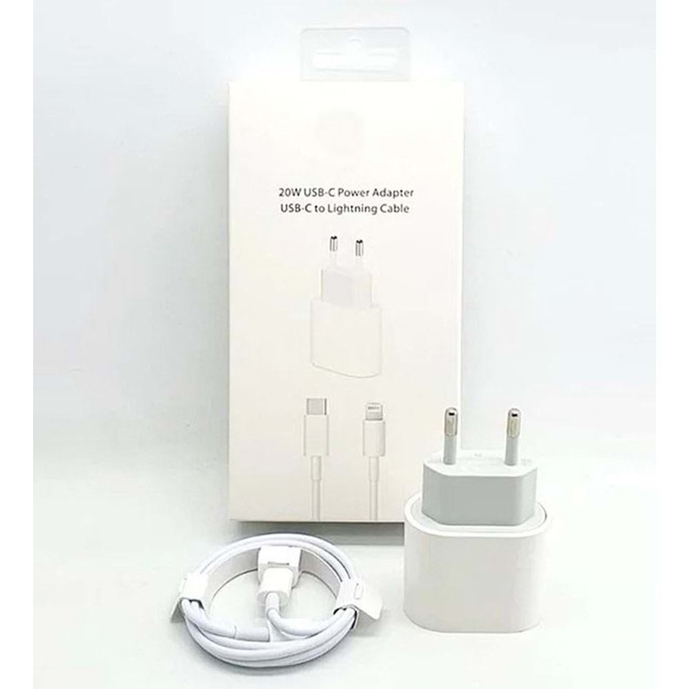 İPHONE 20W USB-C TO LİGHTNİNG ŞARJ ALETİ TAKIM