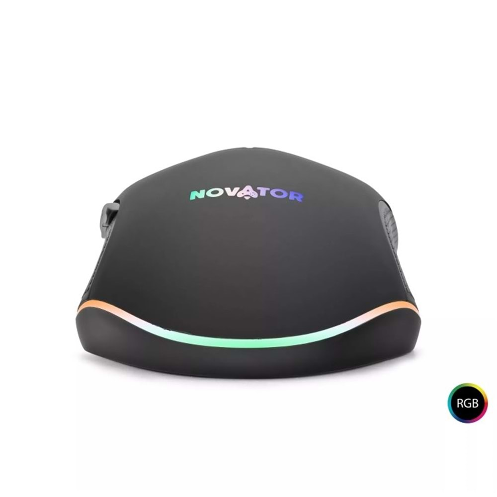 NOVATOR HDXG25 MOUSE KABLOLU OYUN USB RGB LEDLİ MAX. 6400 DPI