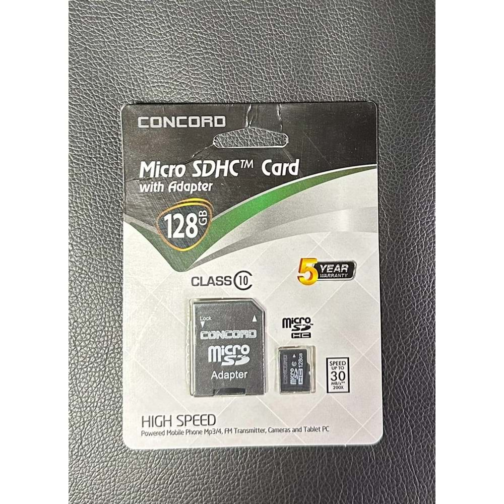 CONCORD C-M128 128GB ADAPTÖRLÜ CLASS 10 MİCRO SD HAFIZA KART