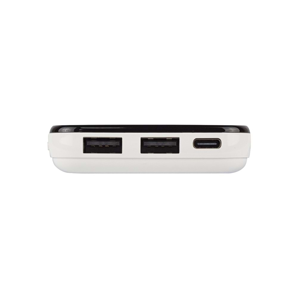 S-link IP-G2710 10000mAh Powerbank 2 Usb Port Beyaz LCD Göstergeli Taşınabilir Pil Şarj Cihazı