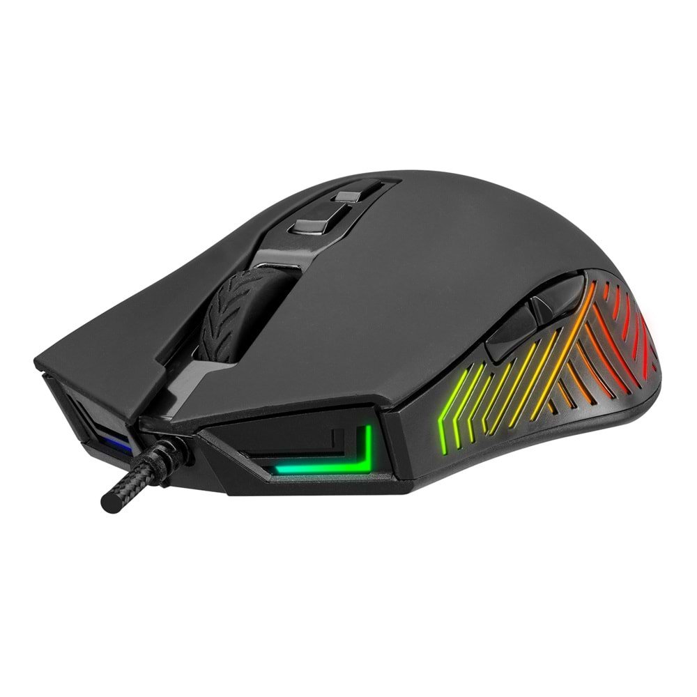 Rampage SMX-G68 SPEAR Full RGB 7200DPI Siyah 7D Makrolu Gaming Oyuncu Mouse