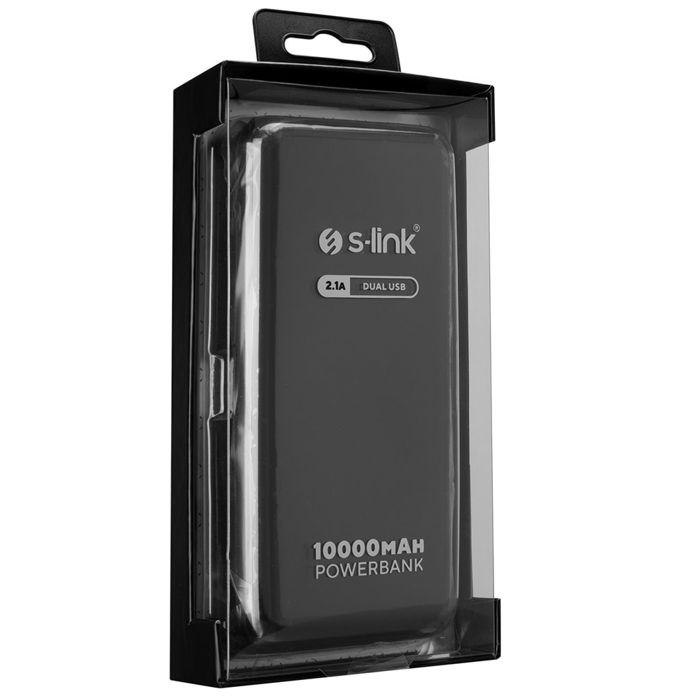 S-link IP-G13K 10000mAh 2*USB Port+Micro+USB Girişli Siyah LCD Göstergeli Taşınabilir Pil Şarj Cihazı