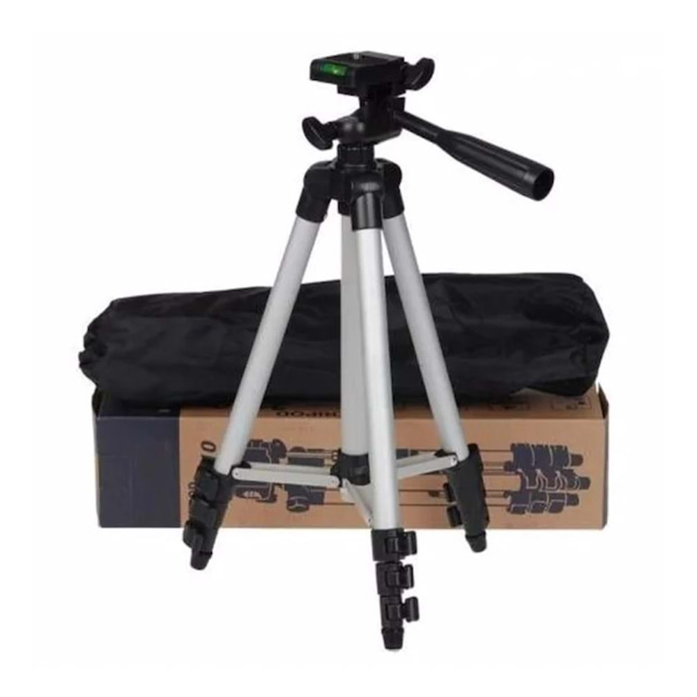 Telsan 3110 Su Terazili 102CM Tripod Profesyonel Fotoğraf Kamera Tripot Telefon Tutucu