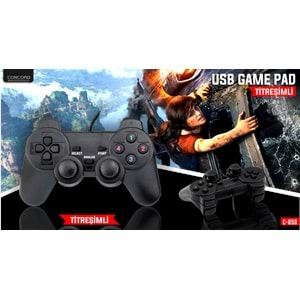 Concord C-850 USB Game Pad 2.0 Joystick Titreşimli Oyun Kolu