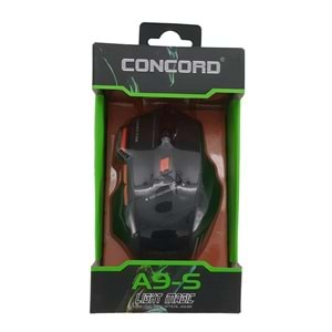 CONCORD A-9S GAMİNG OYUNCU 3200DPİ KABLOLU IŞIKLI MOUSE