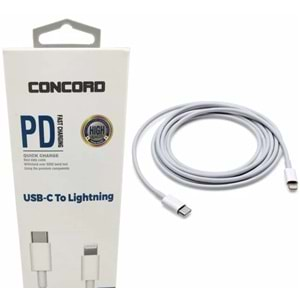 CONCORD C-409 LİGHTNİNG İPHONE TO TYPE C USB-C KABLO 3A 1M