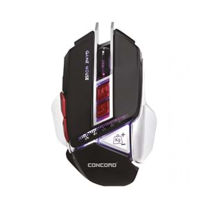 CONCORD C-12 IŞIKLI 3200DPİ 9D KABLOLU HİGH GAMİNG MOUSE + MOUSE PAD