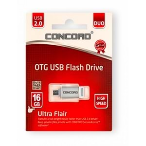 Concord C-OTG16 16GB Çift Taraflı Micro OTG USB 2.0 Bellek