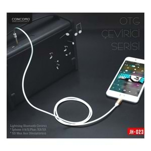 CONCORD JH-023 LİGHTNİNG TO 3.5 AUX 1METRE İPHONE AUX ÇEVİRİCİ OTG JBC-025B