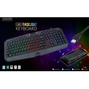 Concord C-63 RGB Işıklı Ledli Q Türkçe Oyuncu Gaming Klavye