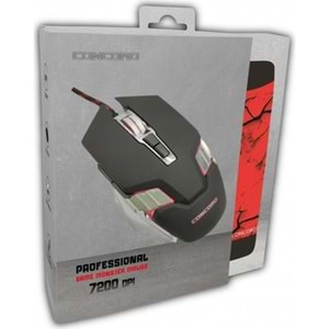 CONCORD C-25 MOUSE PAD HEDİYELİ 7200DPI RGB IŞIKLI GAMİNG MOUSE