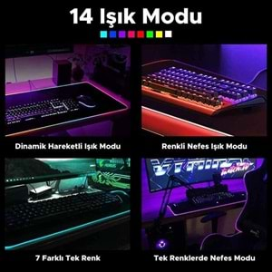 Concord LMP-25 RGB Işıklı Oyuncu Mouse Pad Kaymaz Taban 25*30cm