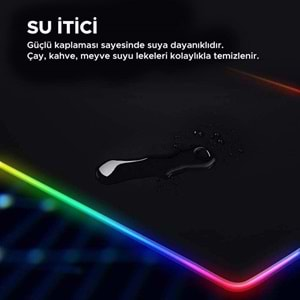 Concord LMP-25 RGB Işıklı Oyuncu Mouse Pad Kaymaz Taban 25*30cm