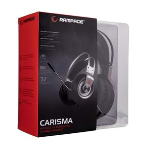 Rampage SN-RW9 CARISMA Siyah USB 7.1 Surround Metalic Mikrofonlu Gaming Kulaklık