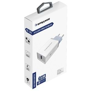 SPRANGE Q-30 HIZLI ŞARJ 5V-9V-12V 3A 23W ŞARJ KAFA QUİCK FAST CHARGE USB POWER ADAPTER