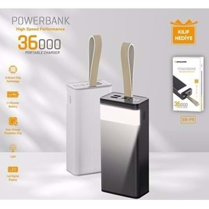 SPRANGE SR-P5 GÖSTERGELİ 36000MAH TYPE-C MİCRO A+ SMART CHİP TECHNOLOGY POWERBANK