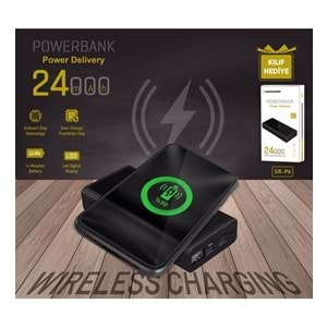 SPRANGE SR-P6 KABLOSUZ ŞARJ 24000MAH TYPE-C MİCRO A+ SMART CHİP TECHNOLOGY POWERBANK