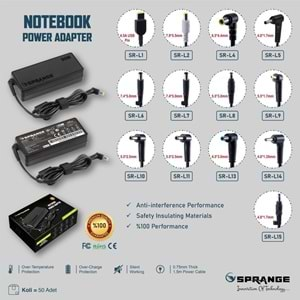 SPRANGE SR-L8 19V 4.74A 90W SAMSUNG 5.5x3.0 Notebook Adaptör