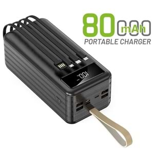 SPRANGE SR-P9 GÖSTERGELİ 4 USB 80000MAH TYPE-C MİCRO A+ SMART CHİP TECHNOLOGY POWERBANK