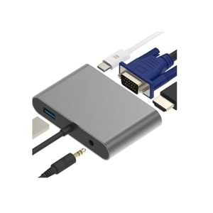 CONCORD BYL-2002 TYPE-C TO USB 3.0 AUX VGA 4K HDMİ ÇEVİRİCİ