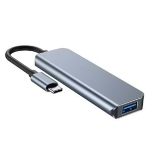 CONCORD BYL-2013T ALÜMİNYUM GÖVDE TYPE-C 4 PORTLU USB 3.0 HUB USB ÇOKLAYICI