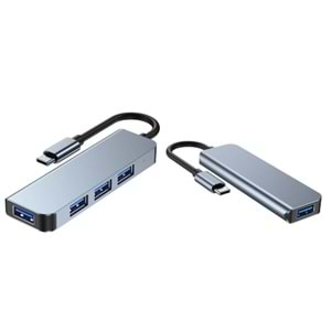 CONCORD BYL-2013T ALÜMİNYUM GÖVDE TYPE-C 4 PORTLU USB 3.0 HUB USB ÇOKLAYICI