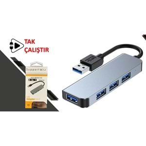 CONCORD BYL-2013U ALÜMİNYUM GÖVDE 4 PORTLU USB 3.0 HUB USB ÇOKLAYICI