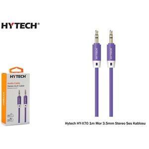 Hytech HY-X70 1M Siyah 3.5mm AUX KABLO Stereo Ses Kablosu