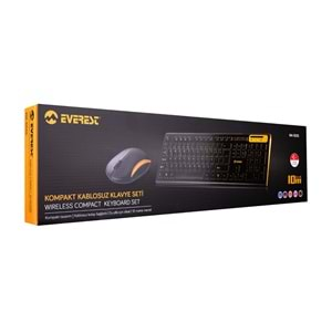 EVEREST KM-5535 MULTİMEDYA ULTRA İNCE SLİM KABLOSUZ KLAVYE + MOUSE SET