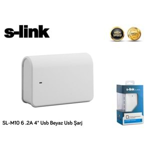 S-LİNK SL-M10 6.2A 4 PORT USB ŞARJ TABLET TELEFON ŞARJ ÜNİTESİ