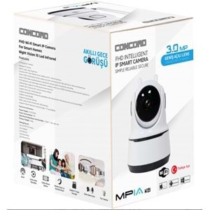 CONCORD MPİA KEİ 3MP İP WİFİ FULL HD 10 LED GECE GÖRÜŞLÜ 2 ANTENLİ HAREKETLİ KAMERA