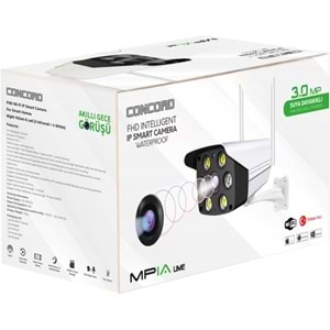 CONCORD MPİA UME 3MP İP WİFİ FULL HD SUYA DAYANIKLI 6 LED GECE GÖRÜŞLÜ 2 ANTENLİ KAMERA