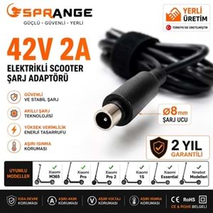 SPRANGE SR-L34 42V 2A Hoverboard Xiaomi Modelleri Scooter Adaptör