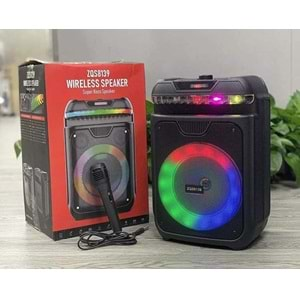 TELSAN ZQS8139 SD/USB/FM 8inc 15W 3600MAH KUMANDALI MİKROFONLU BLUETOOTH RGB IŞIKLI MÜZİK KUTUSU