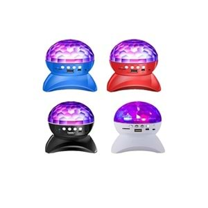 TELSAN L-740 USB/SD Döner Başlıklı Led Küre Tipi USB Kablolu Disko Topu Bluetooth Müzik Kutusu