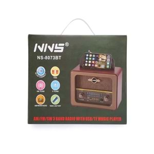 TELSAN NS-8073 USB/SD/FM/BLUETOOTH NOSTALJİ KUMANDALI GÜÇLÜ SİNYAL MÜZİK KUTUSU