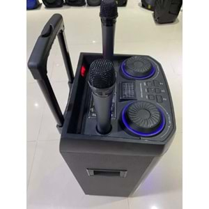 TELSAN CH-126 SD/USB/FM 12inc BLUETOOTH KARAOKE MİKROFONLU KABLOSUZ KUMANDALI RGB MÜZİK KUTUSU