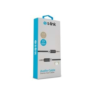 S-link SL-SP70 1m Siyah 3.5mm Stereo Ses Kablosu