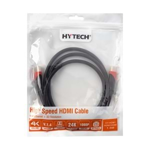 Hytech HY-HDM1 HDMI TO HDMI 1.5m Altın Uçlu 24K 1.4 Ver. 3D Kablosu