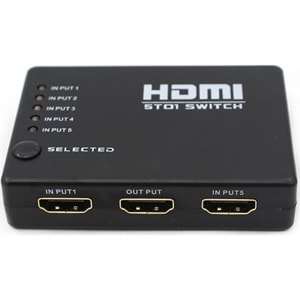 TELSAN HS5 4K ULTRA HD 5 Port Kumandalı HDMİ Switch Çoklayıcı Çoğaltıcı Splitter 5 Giriş 1 Çıkış