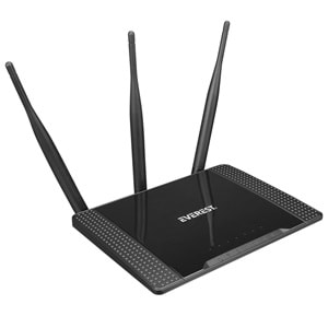 Everest EWR-674N 2.4GHz 300Mbps Wireless-N 3*5dBi Antenli Repeater+WISP+AP Destekli Kablosuz Router