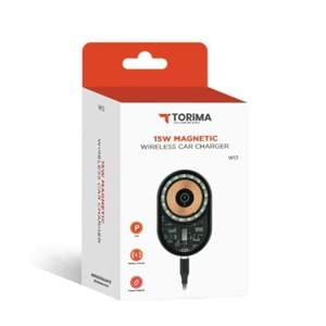 Torima W13 Kablosuz 15W Araç İçi Telefon Tutucu Ve Telefon Şarj Cihazı Siyah