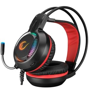 Rampage RM-K25 LUNATIC PRO Siyah/kırmızı USB 7.1 Surround RGB Işık Efektli Gaming Oyuncu Mikrofonlu Kulaklık