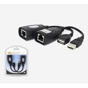 CONCORD C-5605 EXTENSİON ADAPTÖR RJ45 Usb Ek Uzatıcı Cat5e 6 Kablosu USB RJ45 EXTENDER 45METRE