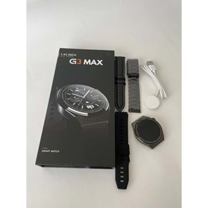 TELSAN G3 Max Poische Design Metal/Deri Kordon 46MM NFC/Siri/Takip Özellikli Premium Akıllı Saat (3 KORDON)