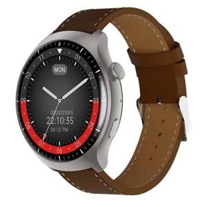 TELSAN RW-32 Watch 4 Pro Plus Amoled Ekran Akıllı Saat Deri+Metal+Silikon Kordon (3 KORDON)