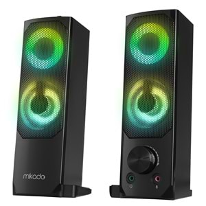 Mikado MD-S102 2.0 3Wx2CH RGB Ledli Siyah USB Soundbar Speaker Hoparlör