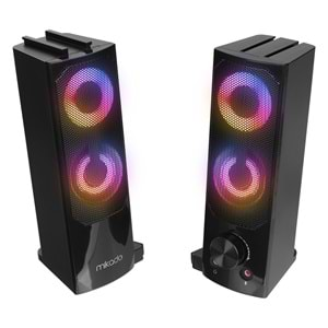 Mikado MD-S102 2.0 3Wx2CH RGB Ledli Siyah USB Soundbar Speaker Hoparlör